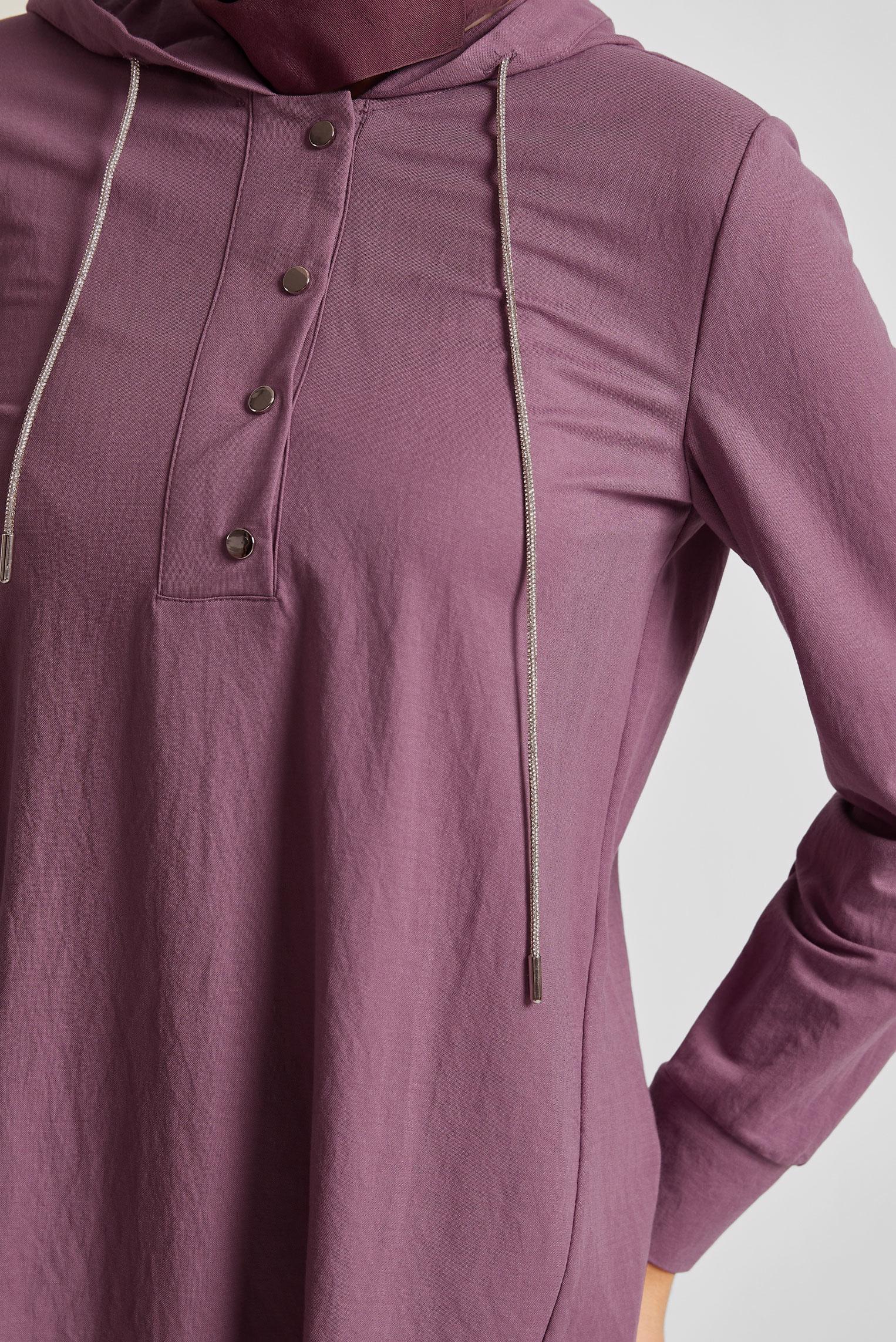 Hijab clothing PINK HOODED TRACKSUIT TUNIC 45742