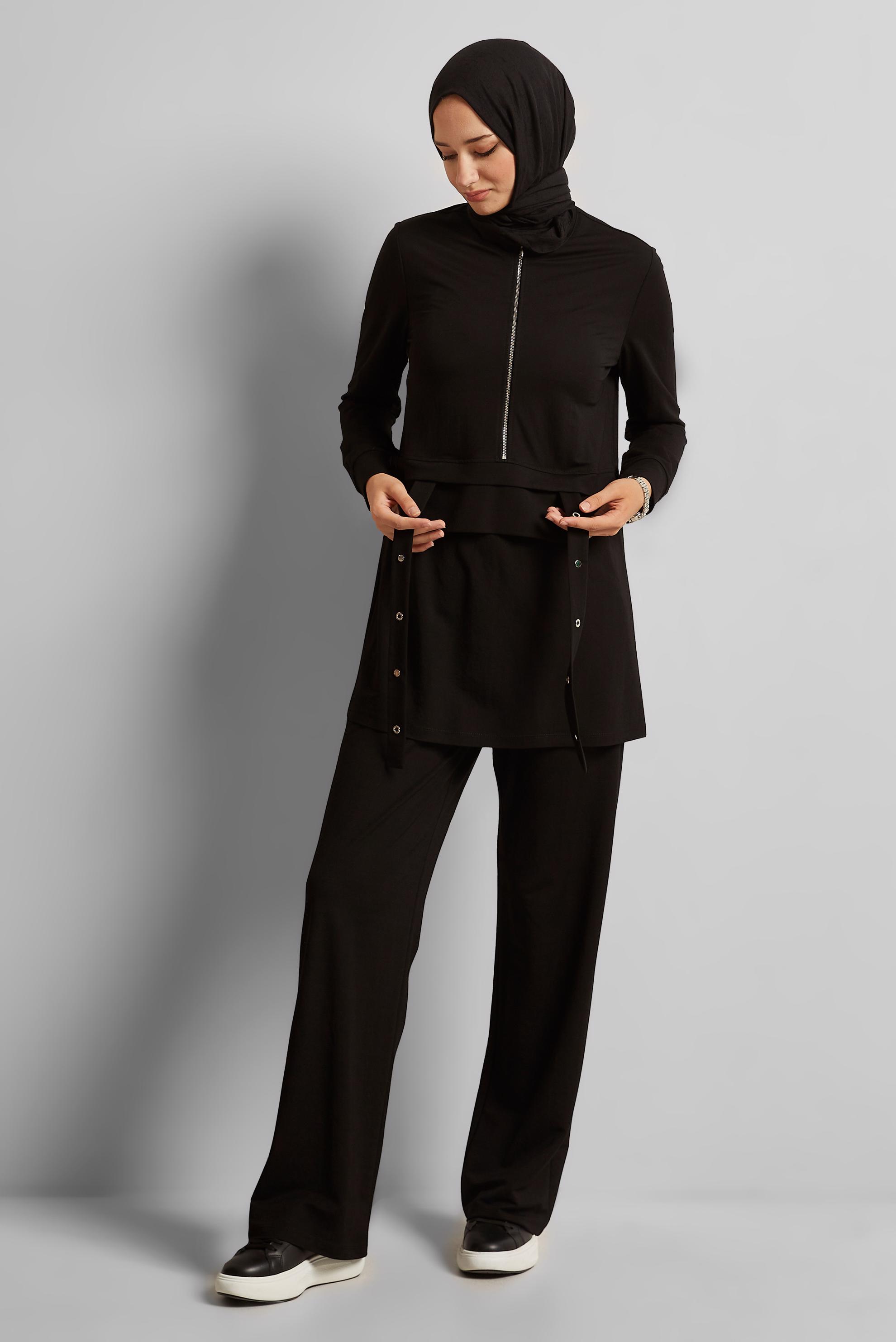 Vêtements hijab NOIR ENSEMBLE DE SURVÊTEMENT EN VISCOSE 45743