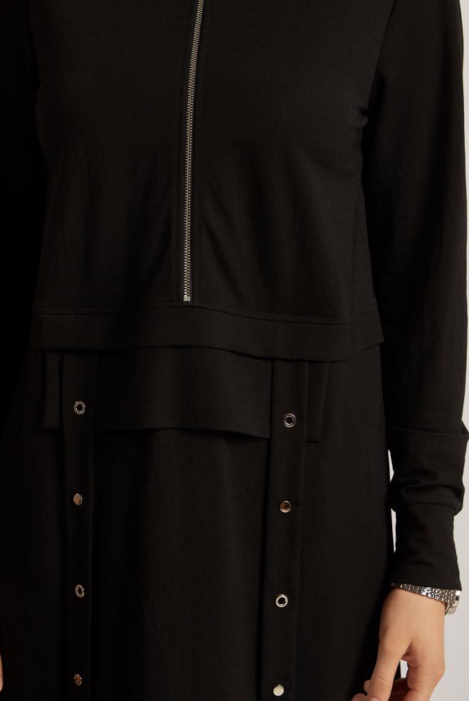 Vêtements hijab NOIR ENSEMBLE DE SURVÊTEMENT EN VISCOSE 45743 - ALVİNA