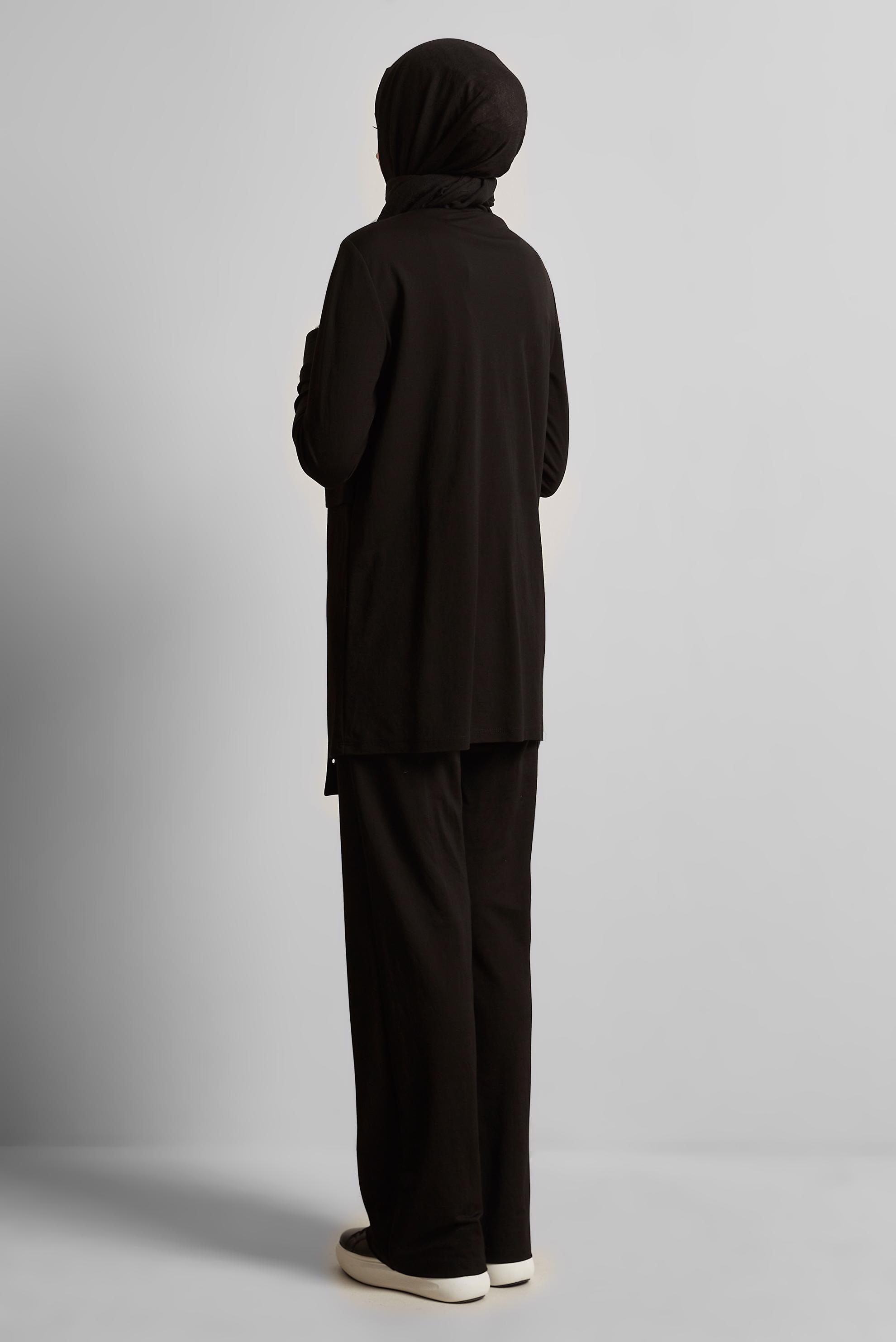 Vêtements hijab NOIR ENSEMBLE DE SURVÊTEMENT EN VISCOSE 45743