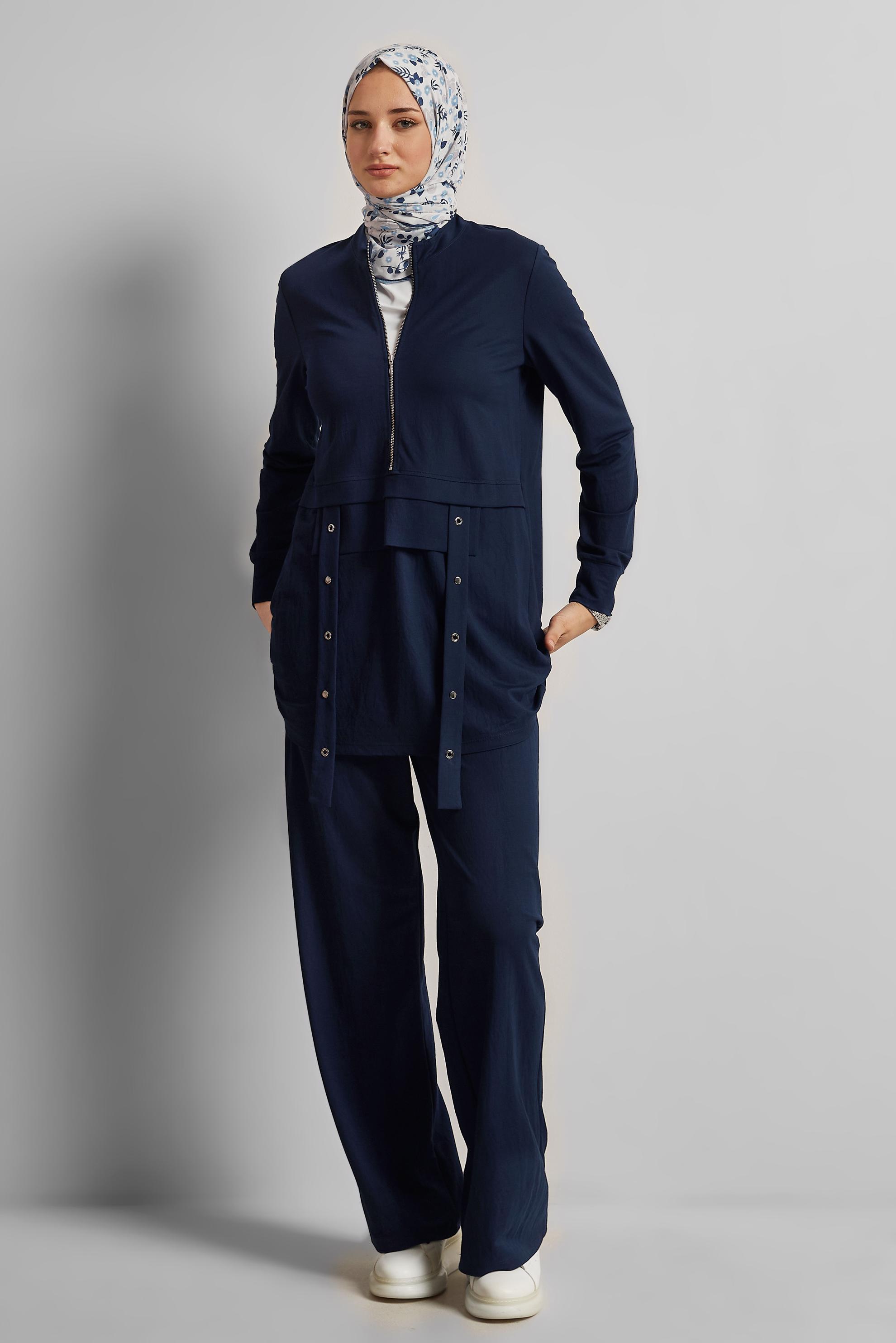 Vêtements hijab BLEU MARINE ENSEMBLE DE SURVÊTEMENT EN VISCOSE 45743