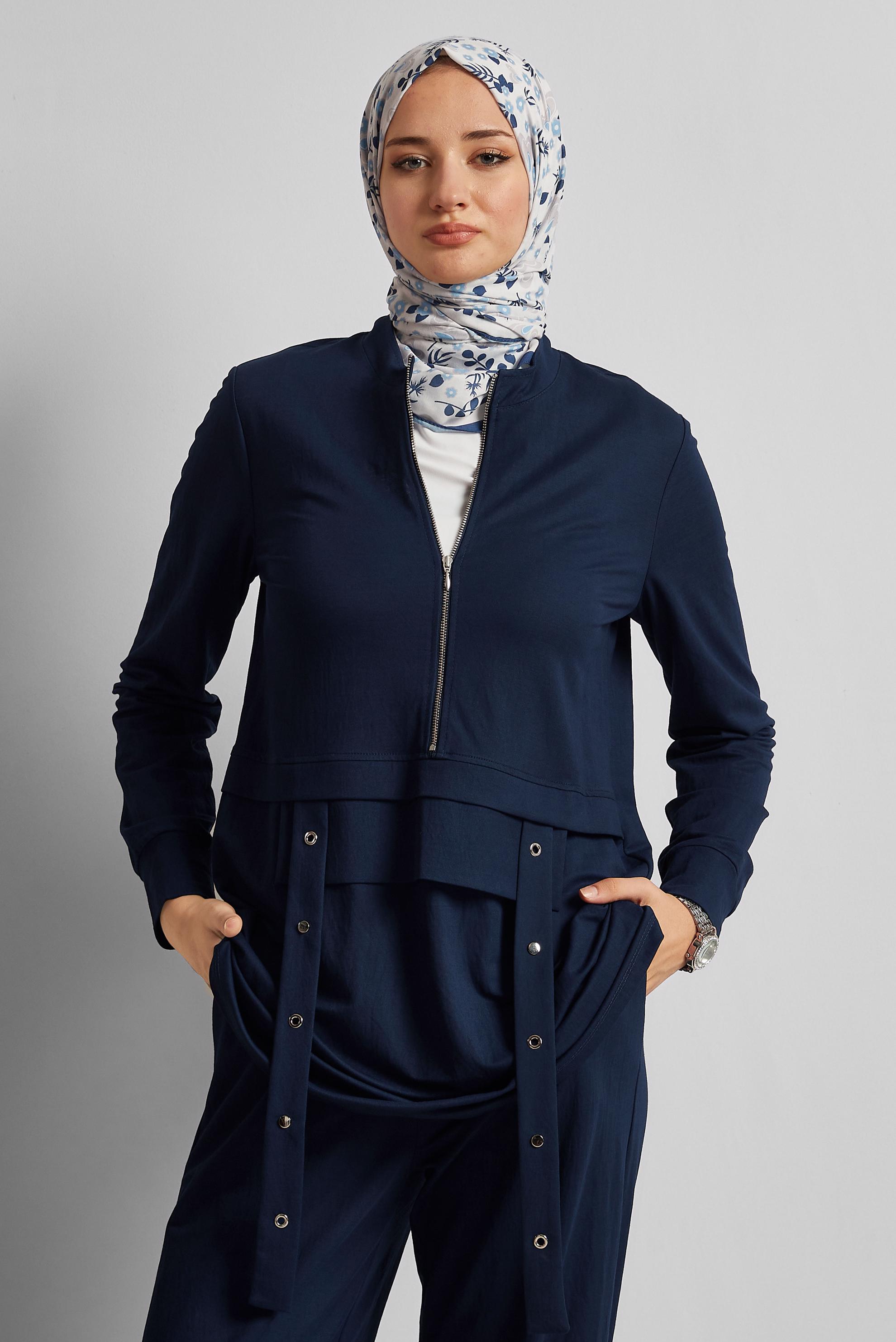 Vêtements hijab BLEU MARINE ENSEMBLE DE SURVÊTEMENT EN VISCOSE 45743