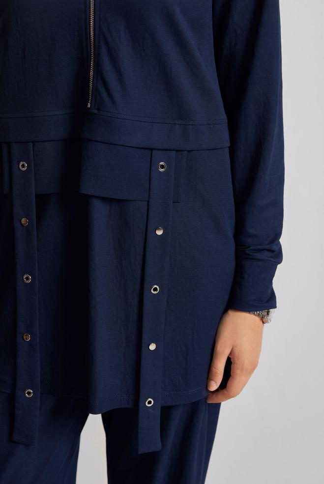 Vêtements hijab BLEU MARINE ENSEMBLE DE SURVÊTEMENT EN VISCOSE 45743 - ALVİNA