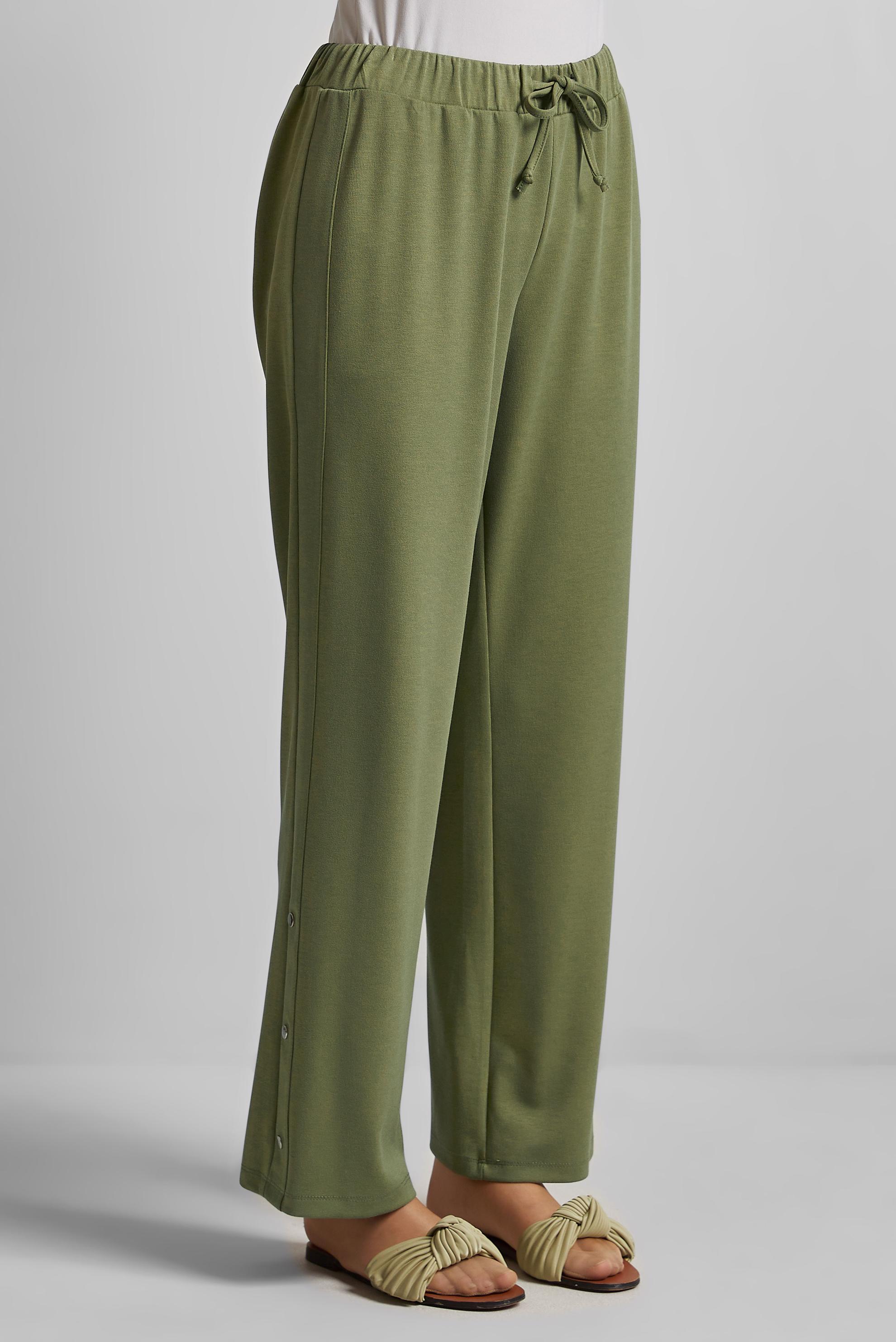 Tesettür giyim YEŞİL BELİ LASTİKLİ EŞOFMAN PANTOLON 70884