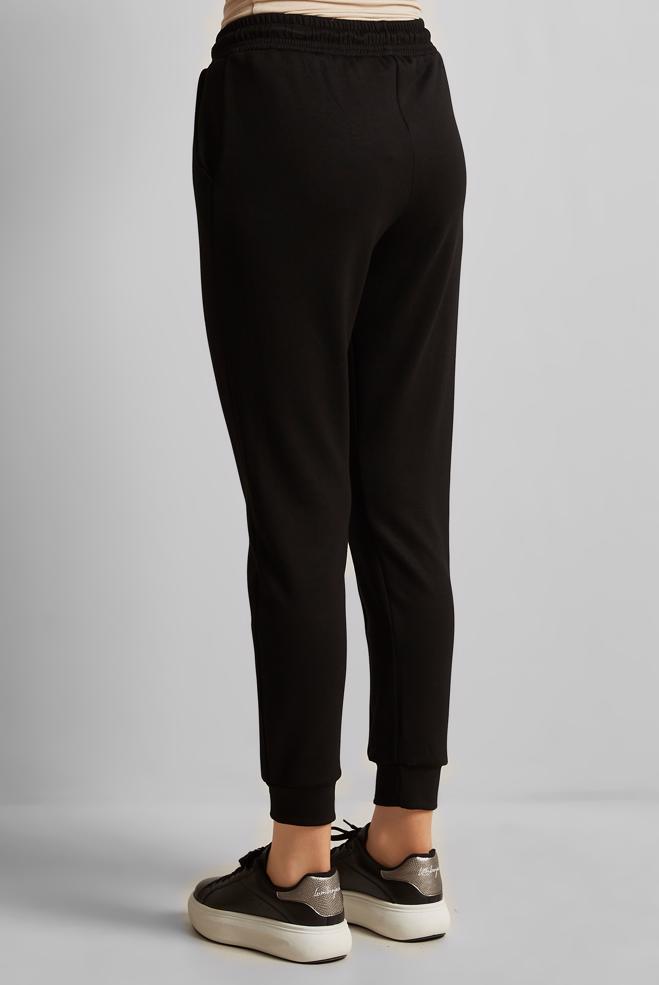 Hijab clothing BLACK ELASTIC WAIST TRACKSUIT PANTS 70885 - ALVİNA