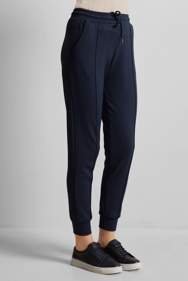 Hijab clothing NAVY BLUE ELASTIC WAIST TRACKSUIT PANTS 70885 - ALVİNA