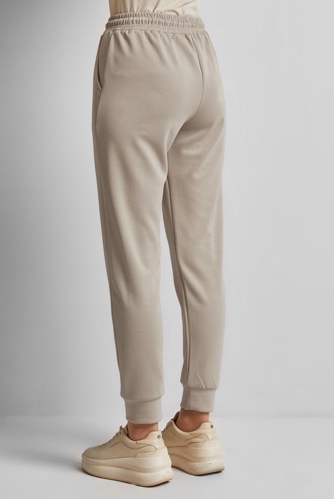 Hijab clothing BEIGE ELASTIC WAIST TRACKSUIT PANTS 70885 - ALVİNA