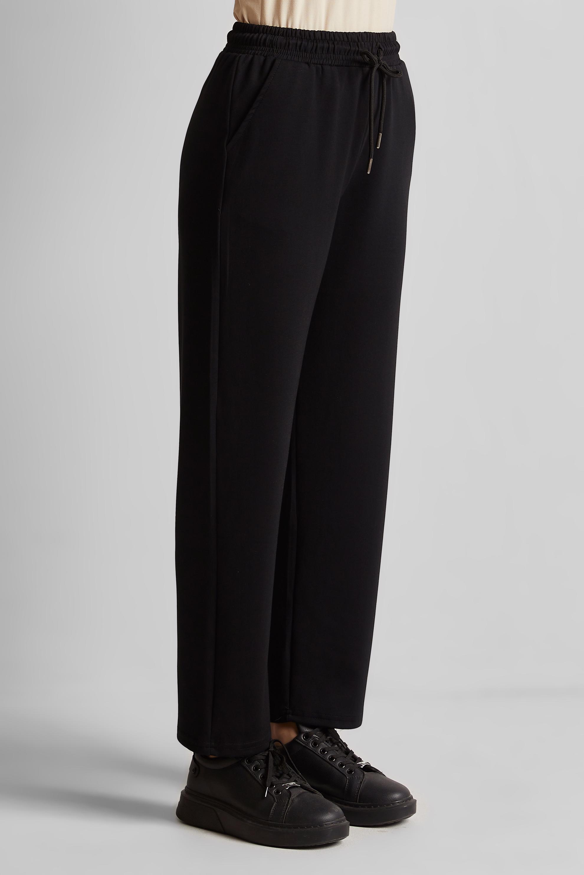 Hijab clothing BLACK ELASTIC WAIST TRACKSUIT PANTS 70887