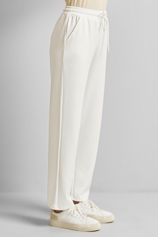 Hijab clothing WHITE ELASTIC WAIST TRACKSUIT PANTS 70887 - ALVİNA
