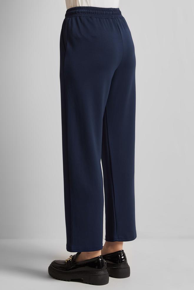 Hijab clothing NAVY BLUE ELASTIC WAIST TRACKSUIT PANTS 70887 - ALVİNA