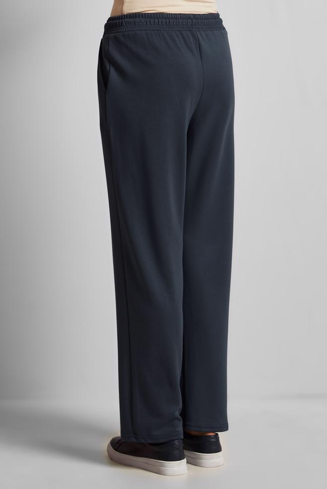 Hijab clothing GREY ELASTIC WAIST TRACKSUIT PANTS 70887 - ALVİNA