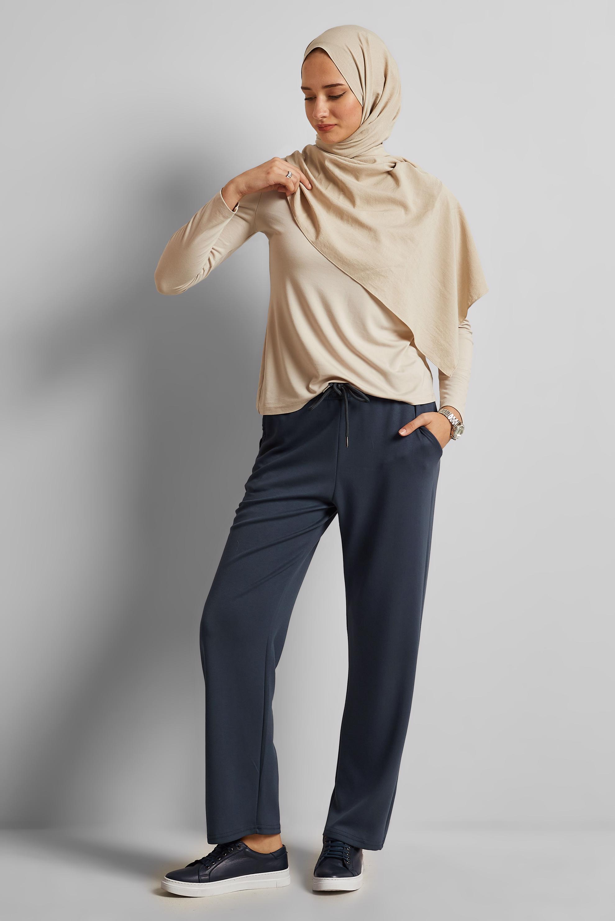 Hijab clothing GREY ELASTIC WAIST TRACKSUIT PANTS 70887