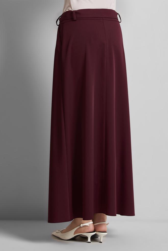 Hijab-Kleidung BURGUND ROCK MIT GÜRTEL 60430 - ALVİNA