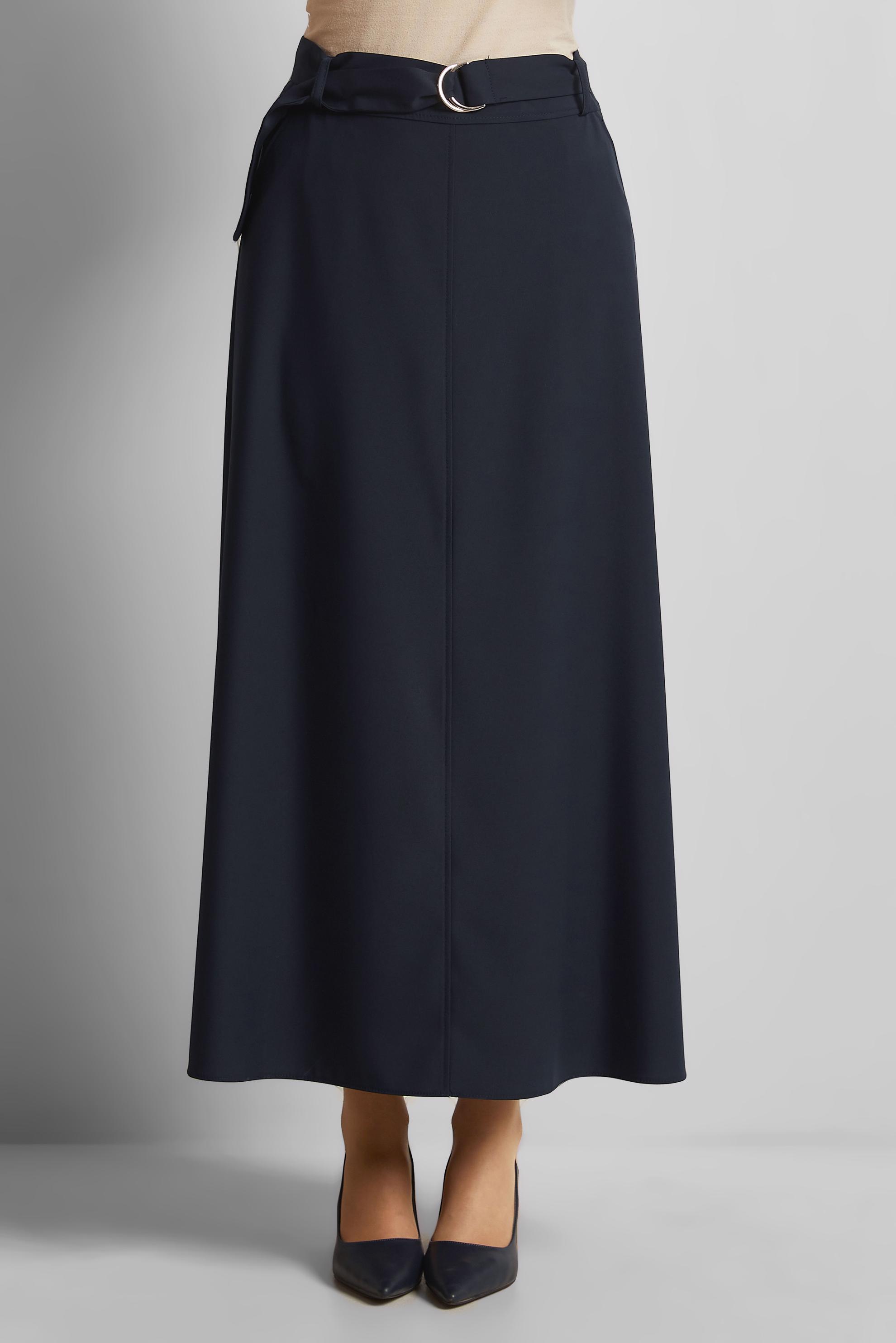 Tesettür giyim LACİVERT KEMERLİ ETEK 60430