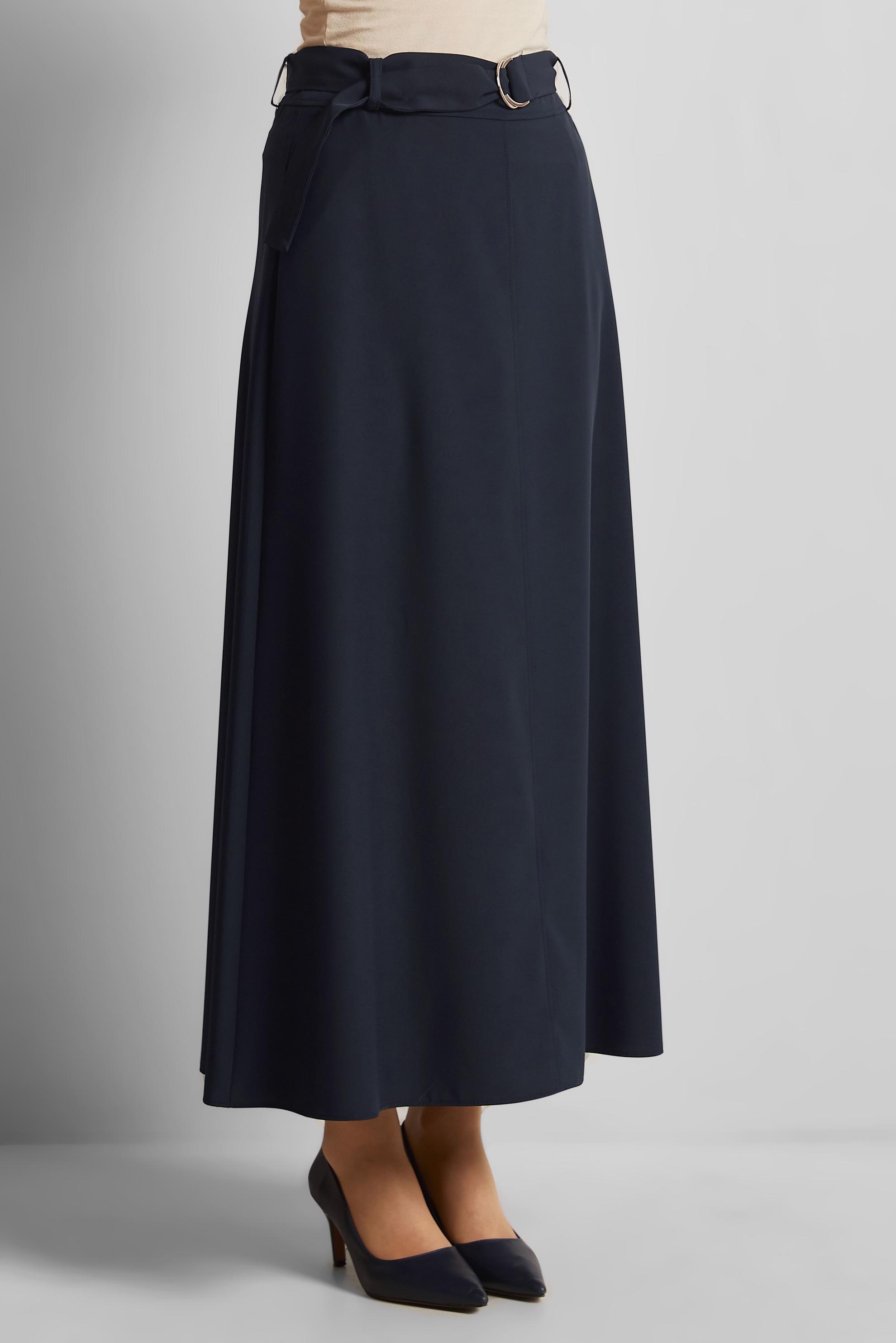 Tesettür giyim LACİVERT KEMERLİ ETEK 60430