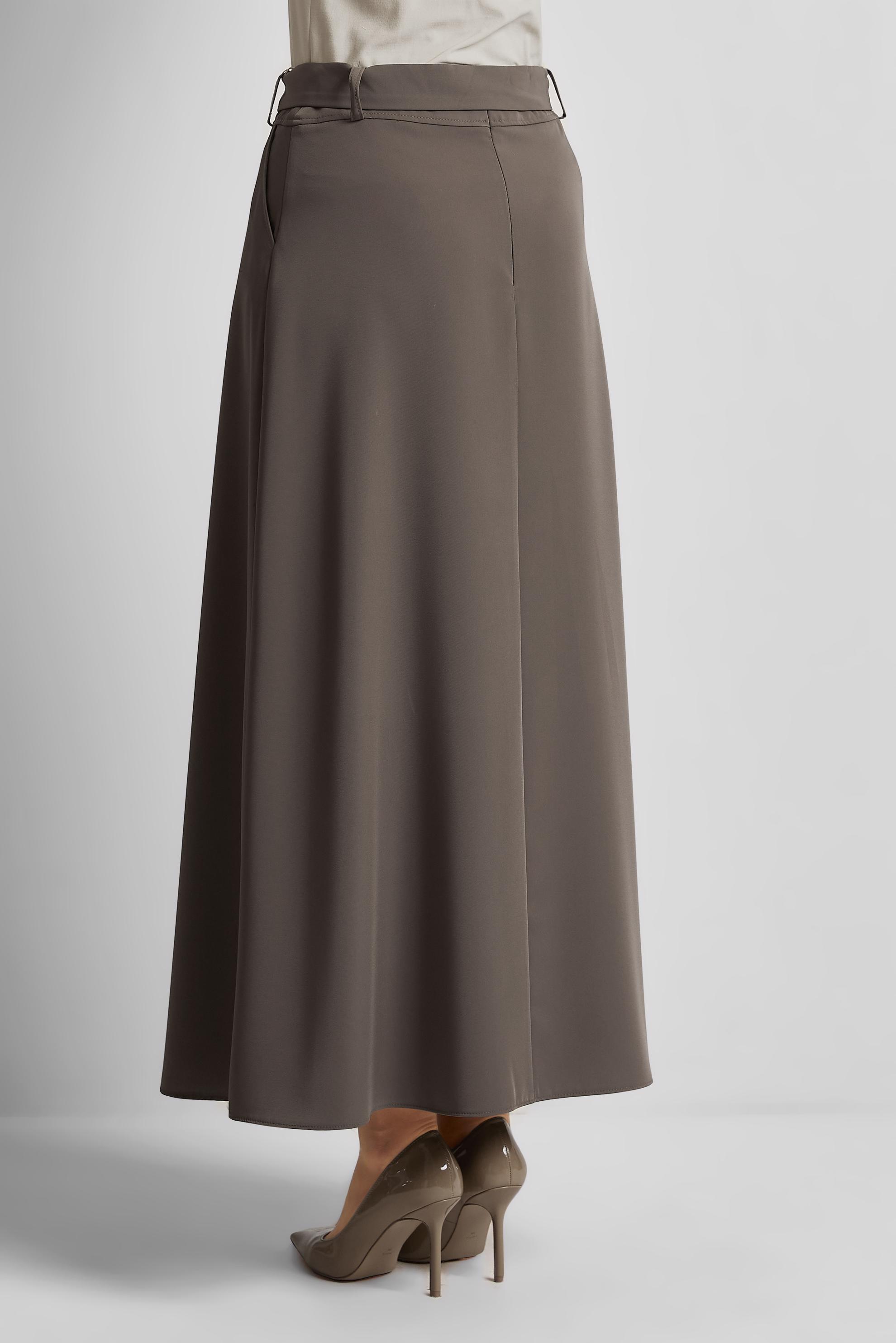 Tesettür giyim VİZON KEMERLİ ETEK 60430