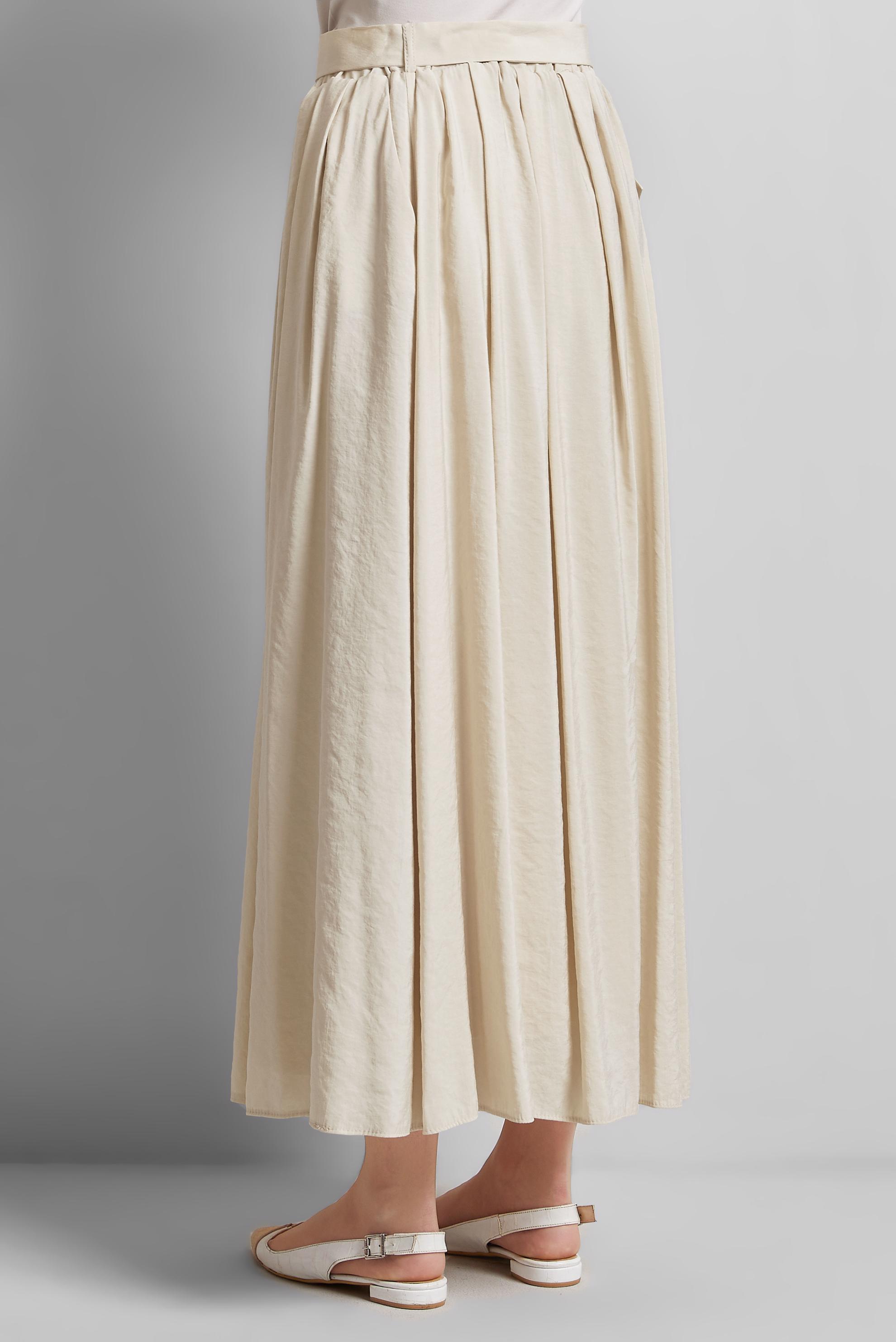 Tesettür giyim BEJ KEMERLİ ETEK 60660 