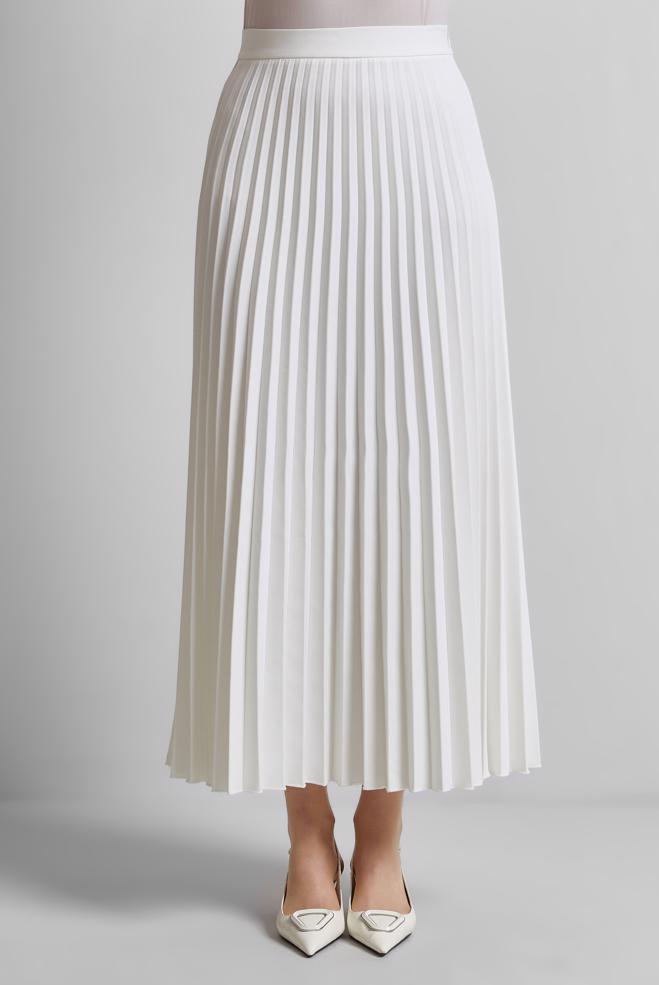 Hijab-Kleidung WEISS PLISSIERTER ROCK 60661 - ALVİNA
