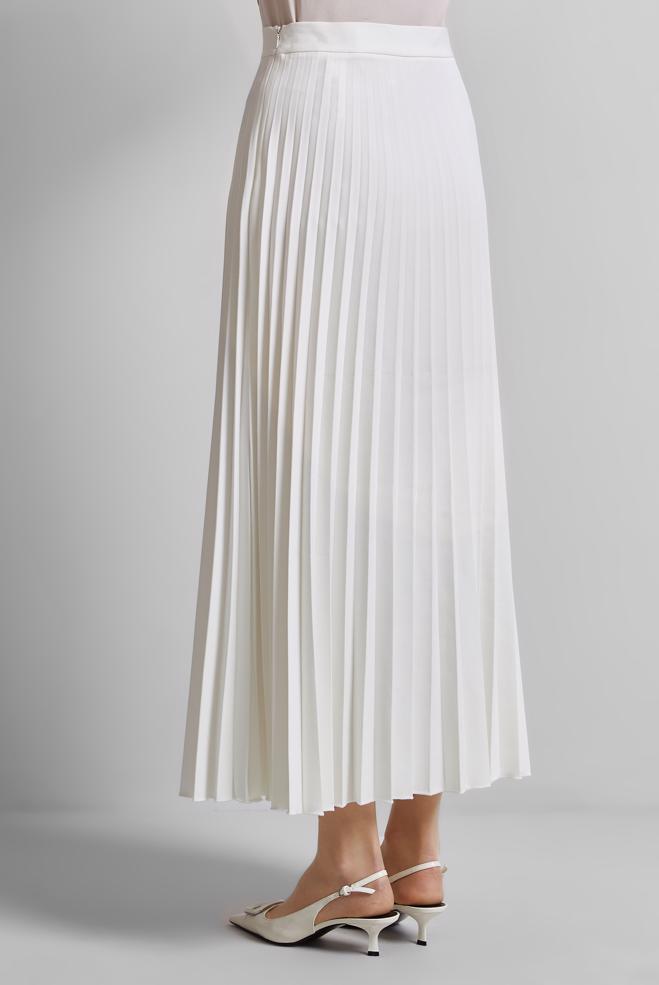 Hijab-Kleidung WEISS PLISSIERTER ROCK 60661 - ALVİNA