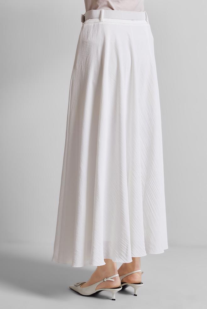 Hijab-Kleidung WEISS ROCK MIT GÜRTEL 60662 - ALVİNA