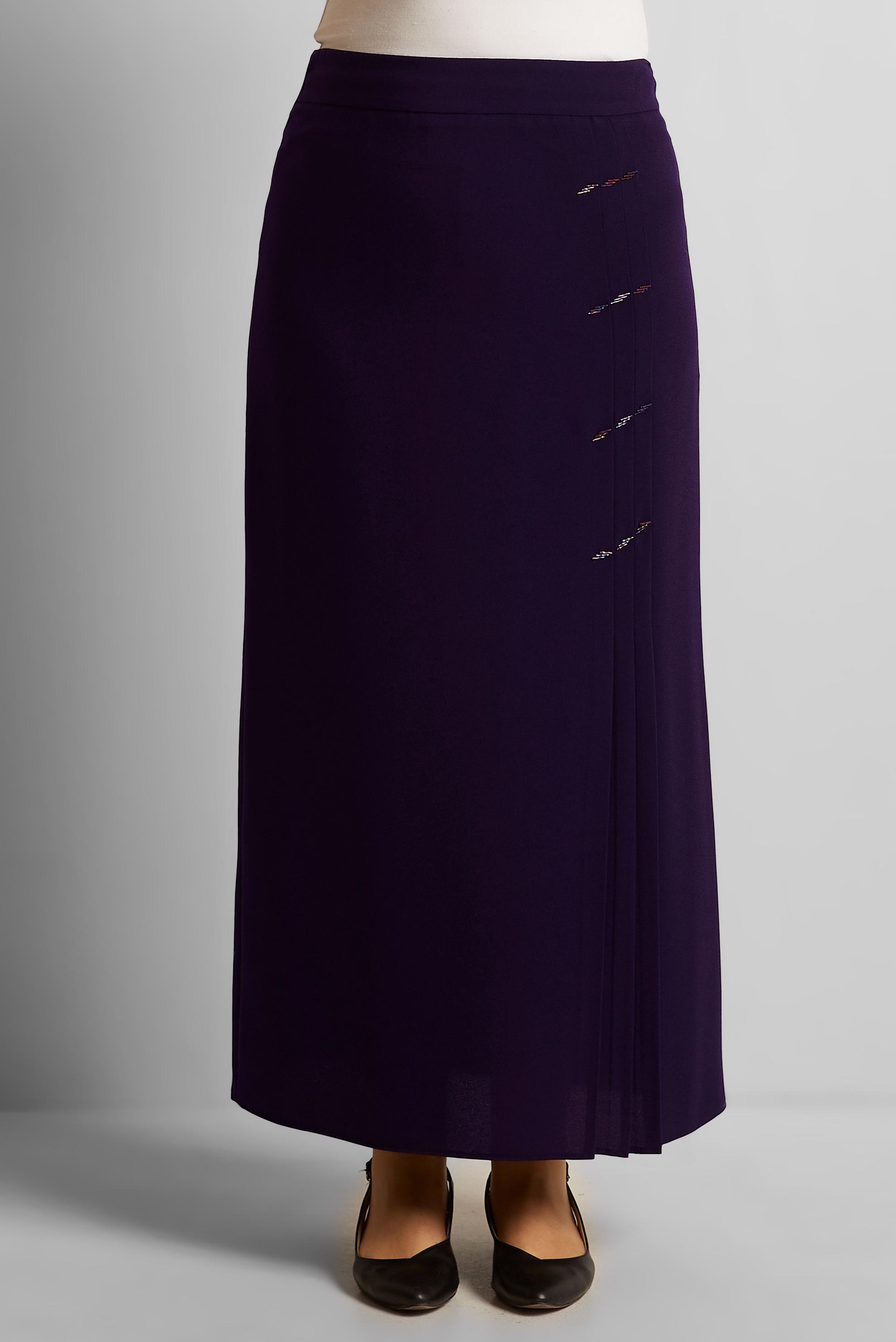 Vêtements hijab PRUNE JUPE DÉTAILLÉE PLISSÉE 60664