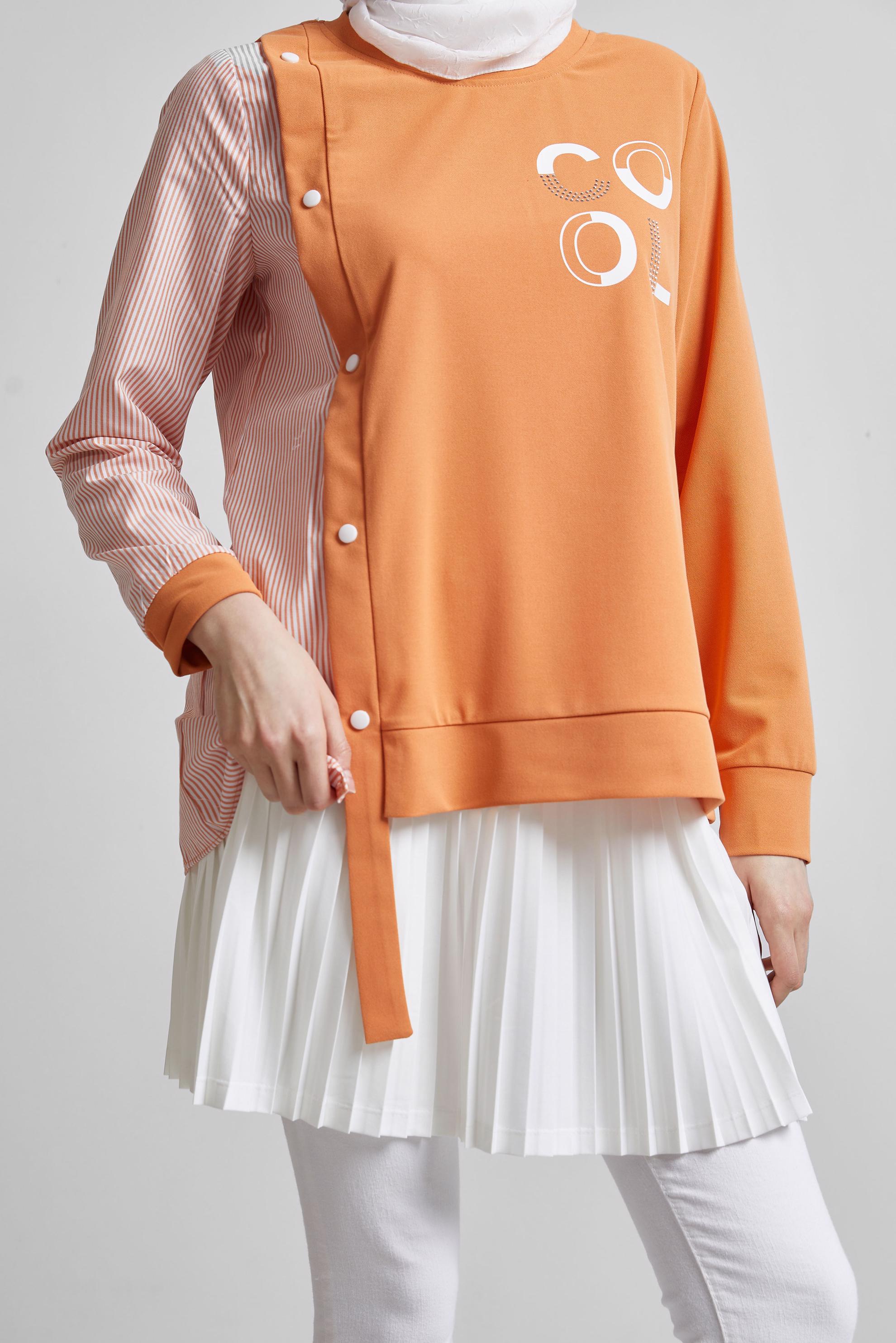 Tesettür giyim BEYAZ PİLİSELİ İÇ ETEK 60665