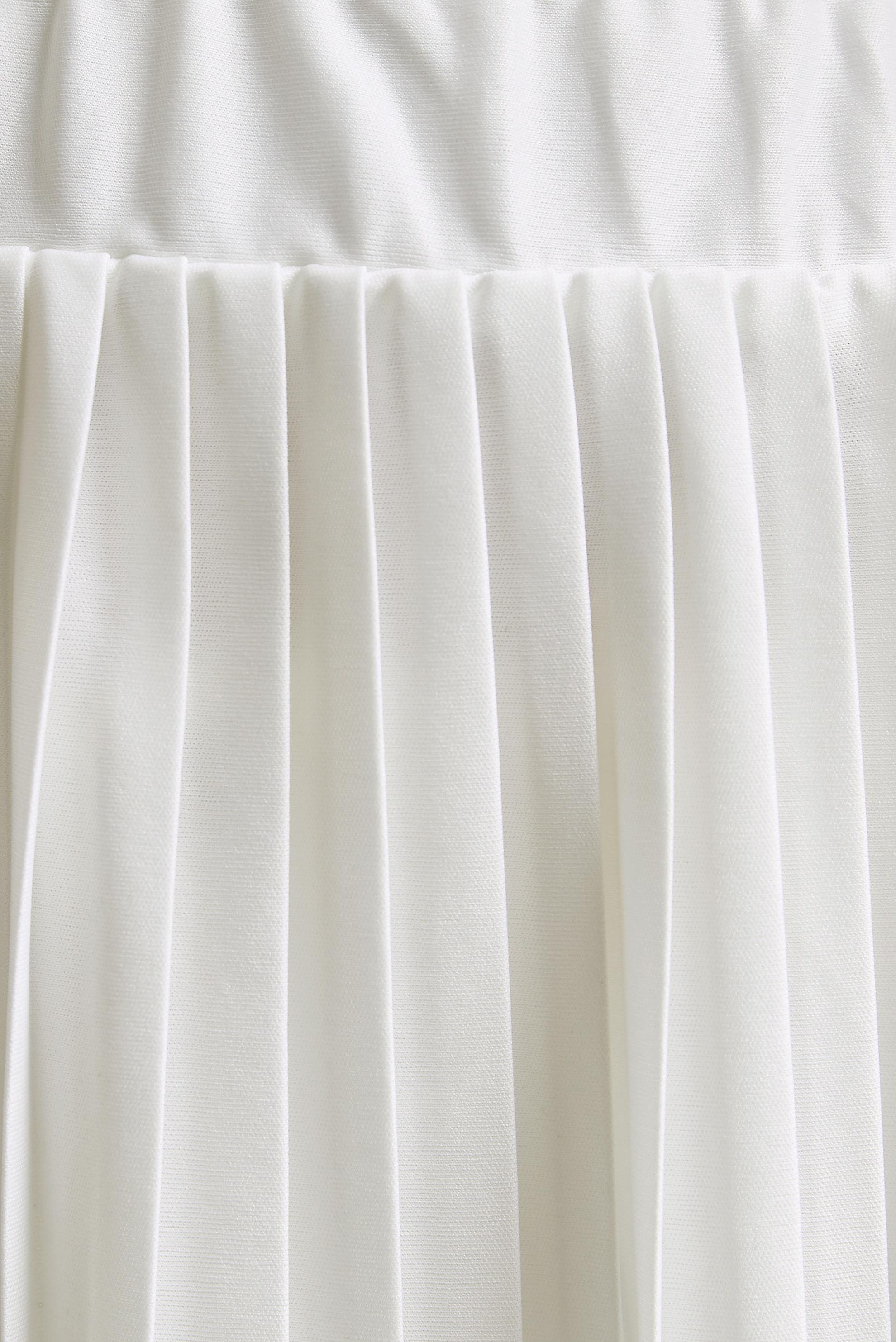 Tesettür giyim BEYAZ PİLİSELİ İÇ ETEK 60665