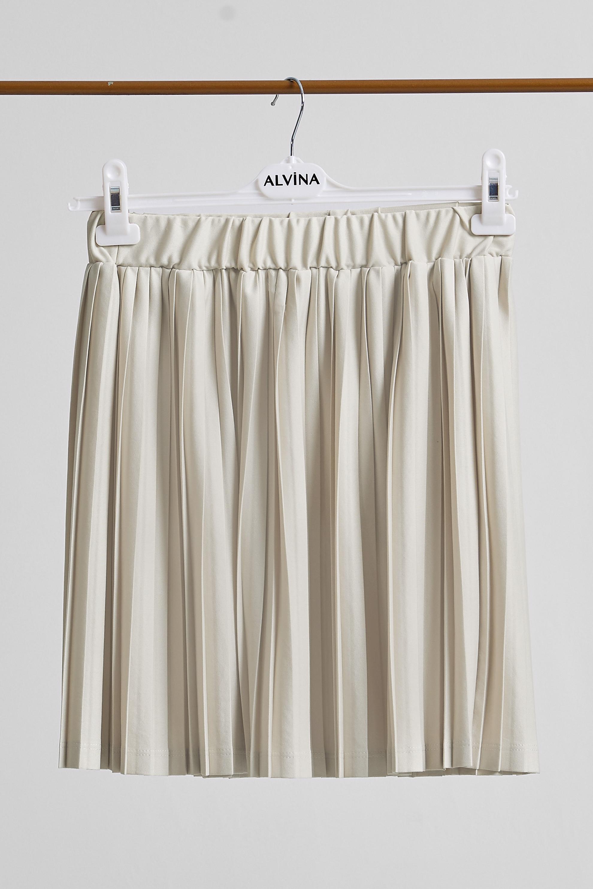 Tesettür giyim BEJ PİLİSELİ İÇ ETEK 60665