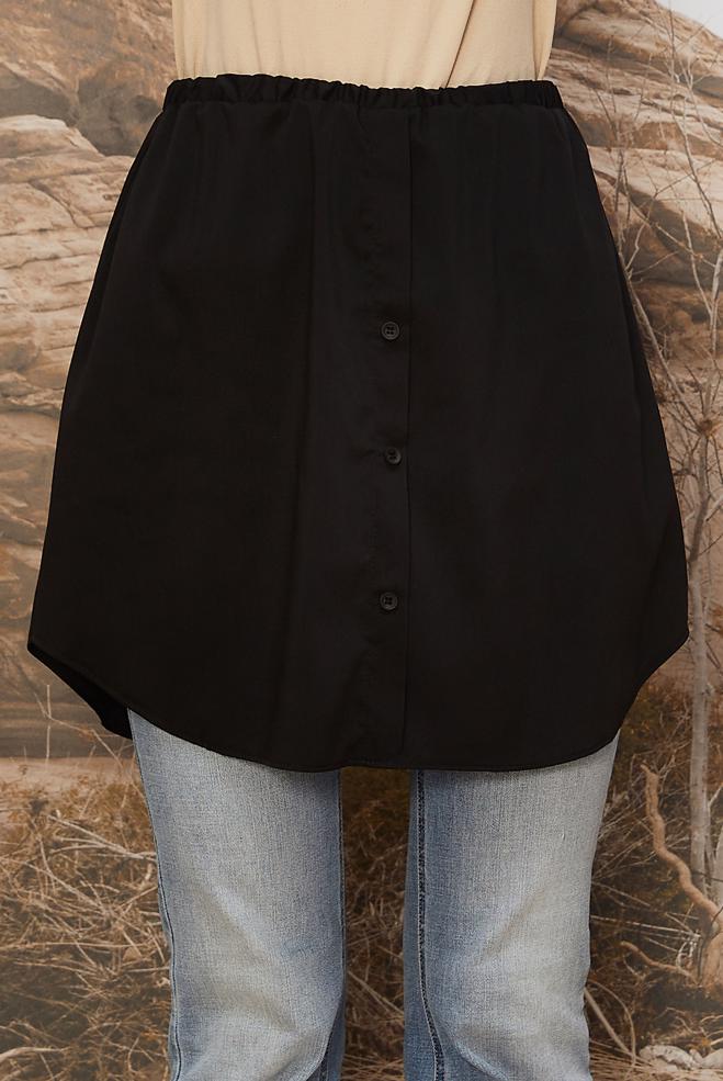 Tesettür giyim SİYAH GÖMLEK ETEK İÇLİK 60666 - ALVİNA