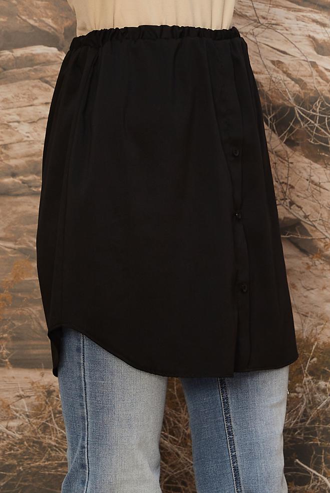 Tesettür giyim SİYAH GÖMLEK ETEK İÇLİK 60666 - ALVİNA