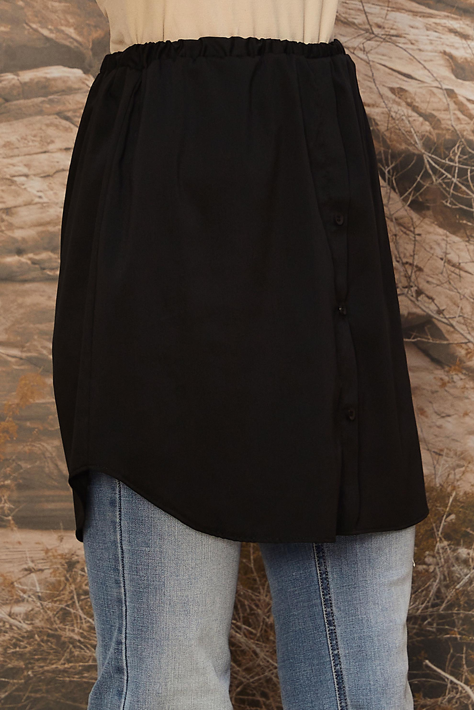 Tesettür giyim SİYAH GÖMLEK ETEK İÇLİK 60666