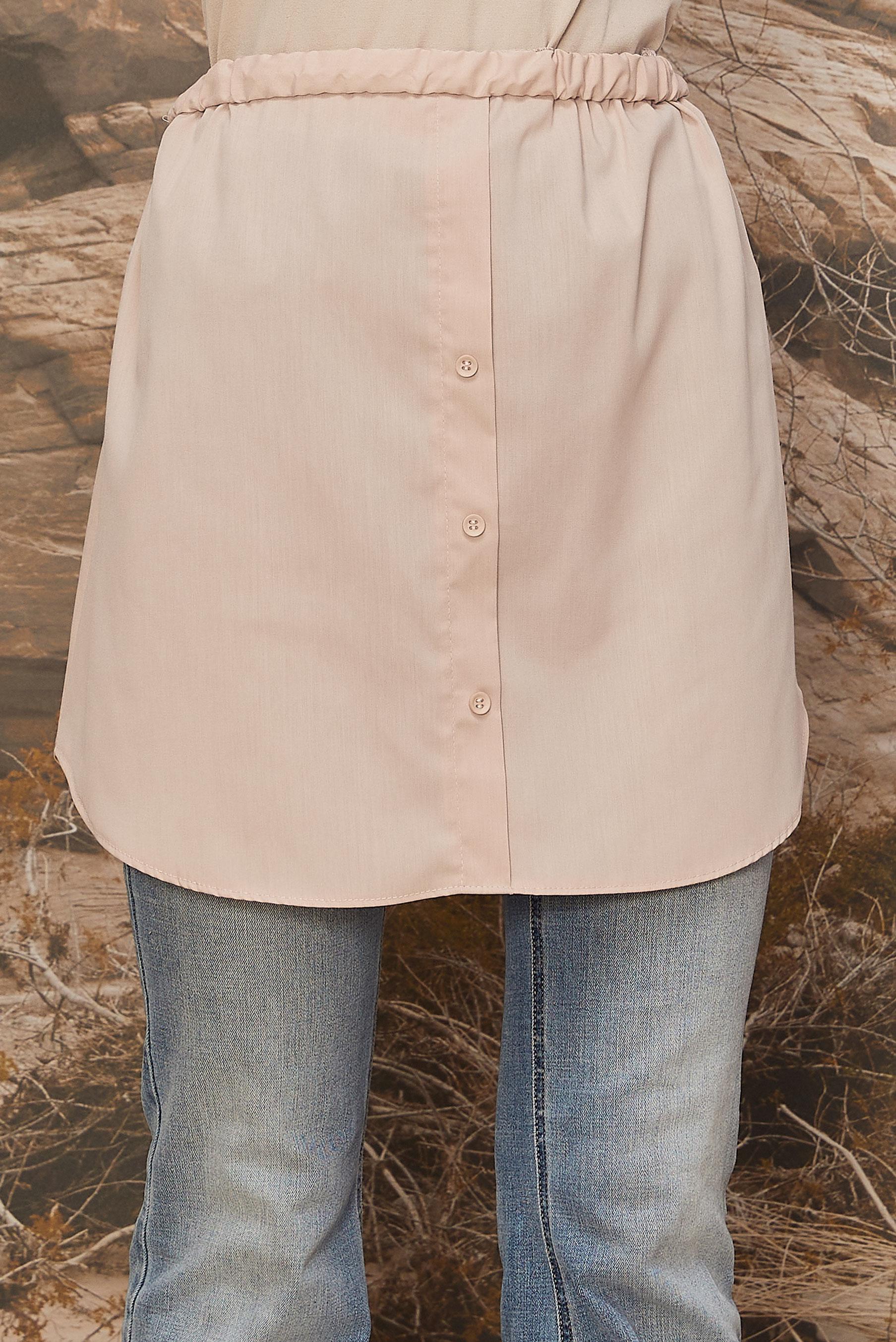 Tesettür giyim BEJ GÖMLEK ETEK İÇLİK 60666