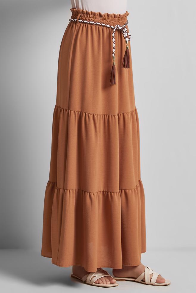 Hijab-Kleidung TABA GEBUNDENER TAILLENROCK 60668 - ALVİNA