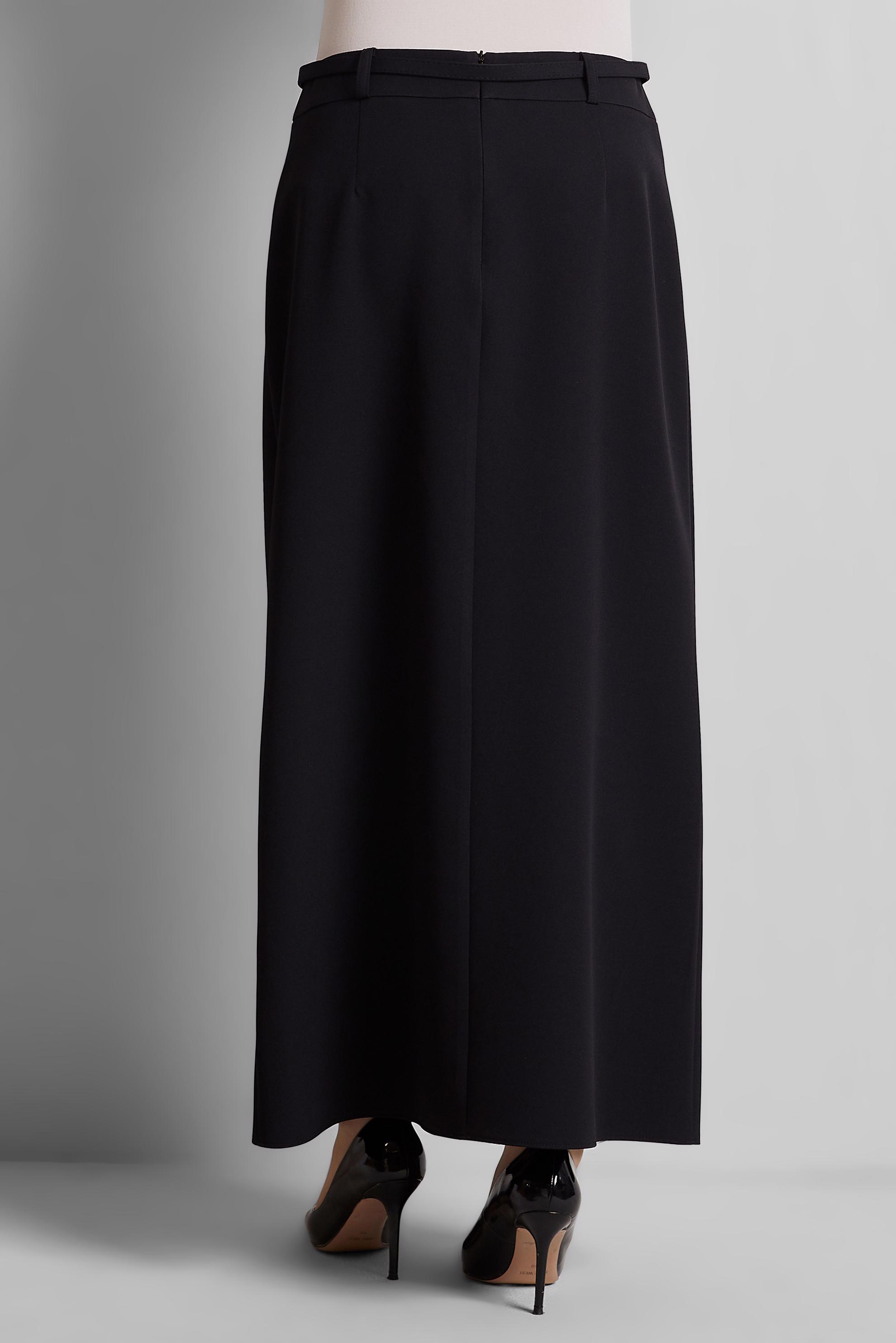 Tesettür giyim SİYAH KEMERLİ ETEK 60670