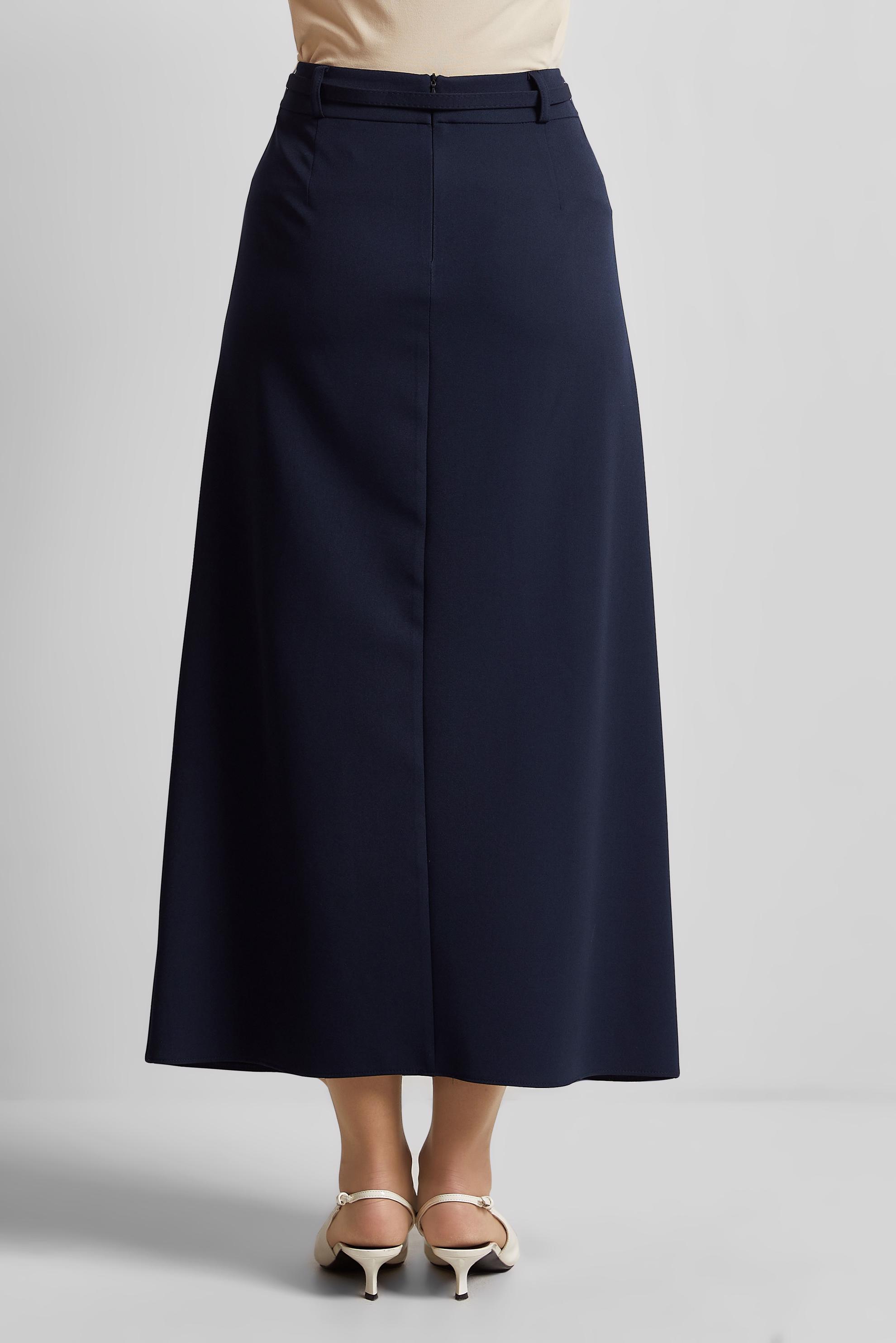 Tesettür giyim LACİVERT KEMERLİ ETEK 60670