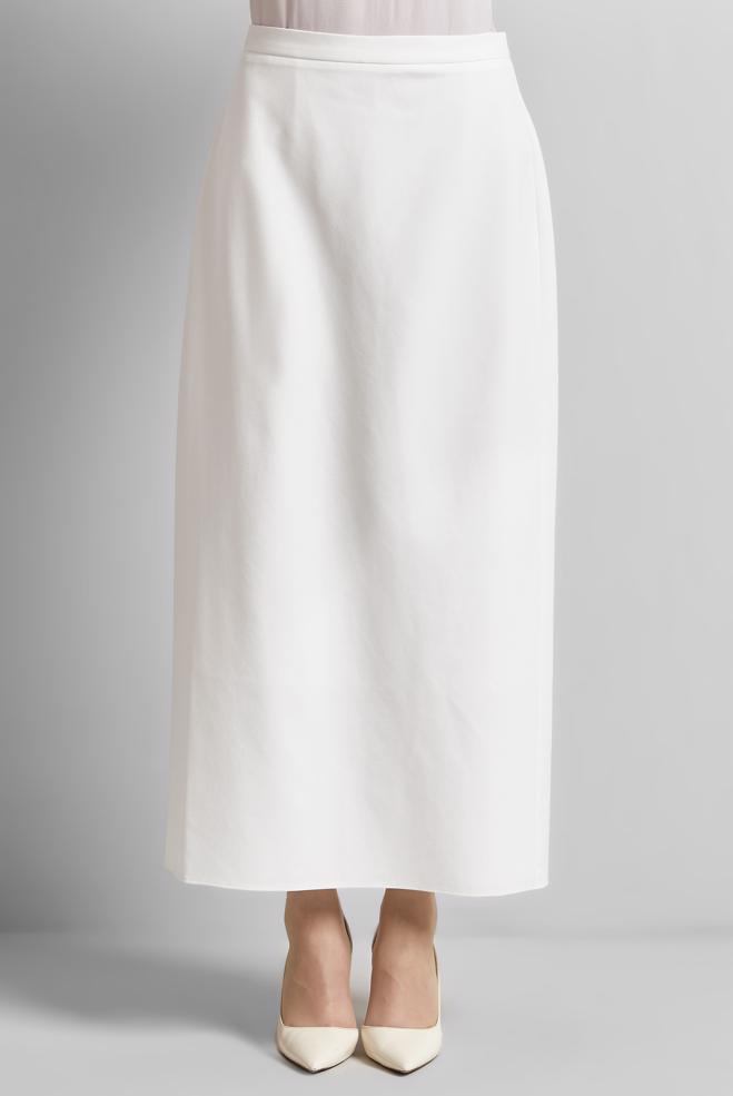 Hijab-Kleidung WEISS GERADER ROCK 60671 - ALVİNA