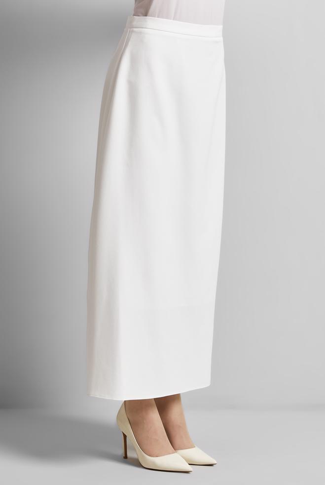 Hijab-Kleidung WEISS GERADER ROCK 60671 - ALVİNA