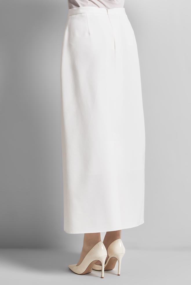 Hijab-Kleidung WEISS GERADER ROCK 60671 - ALVİNA