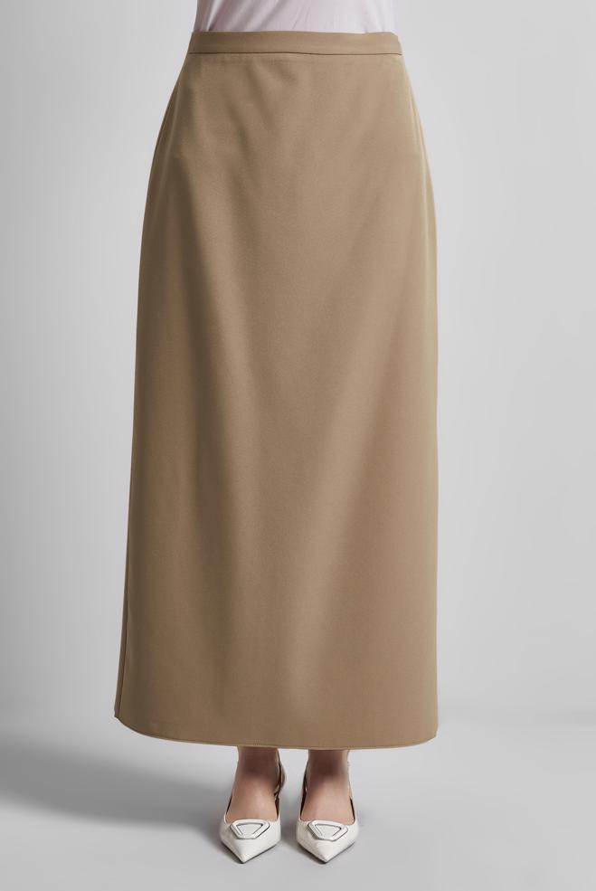 Hijab-Kleidung BRAUN GERADER ROCK 60671 - ALVİNA