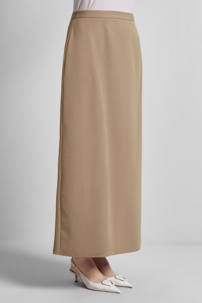 Hijab-Kleidung BRAUN GERADER ROCK 60671 - ALVİNA