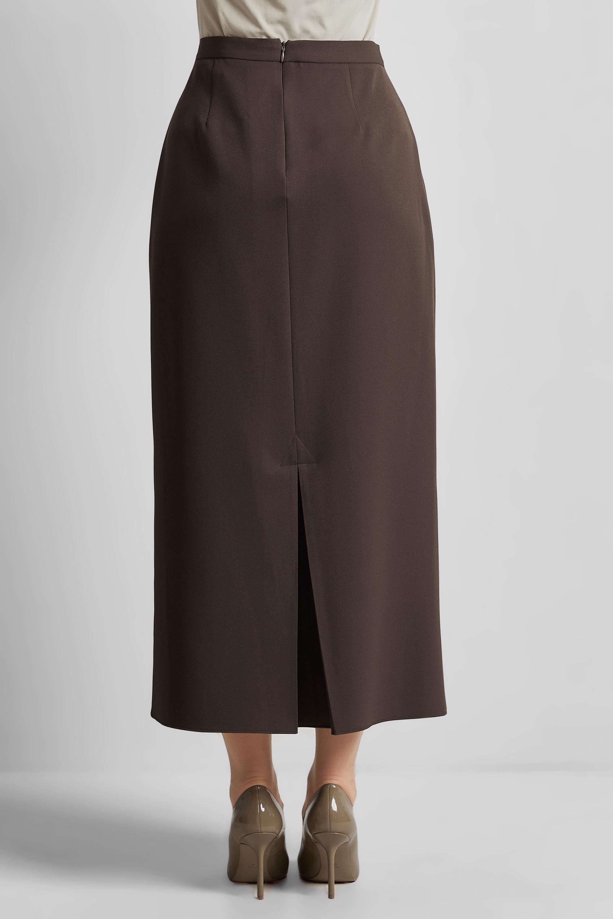 Tesettür giyim KAHVE DÜZ KESİM ETEK 60671