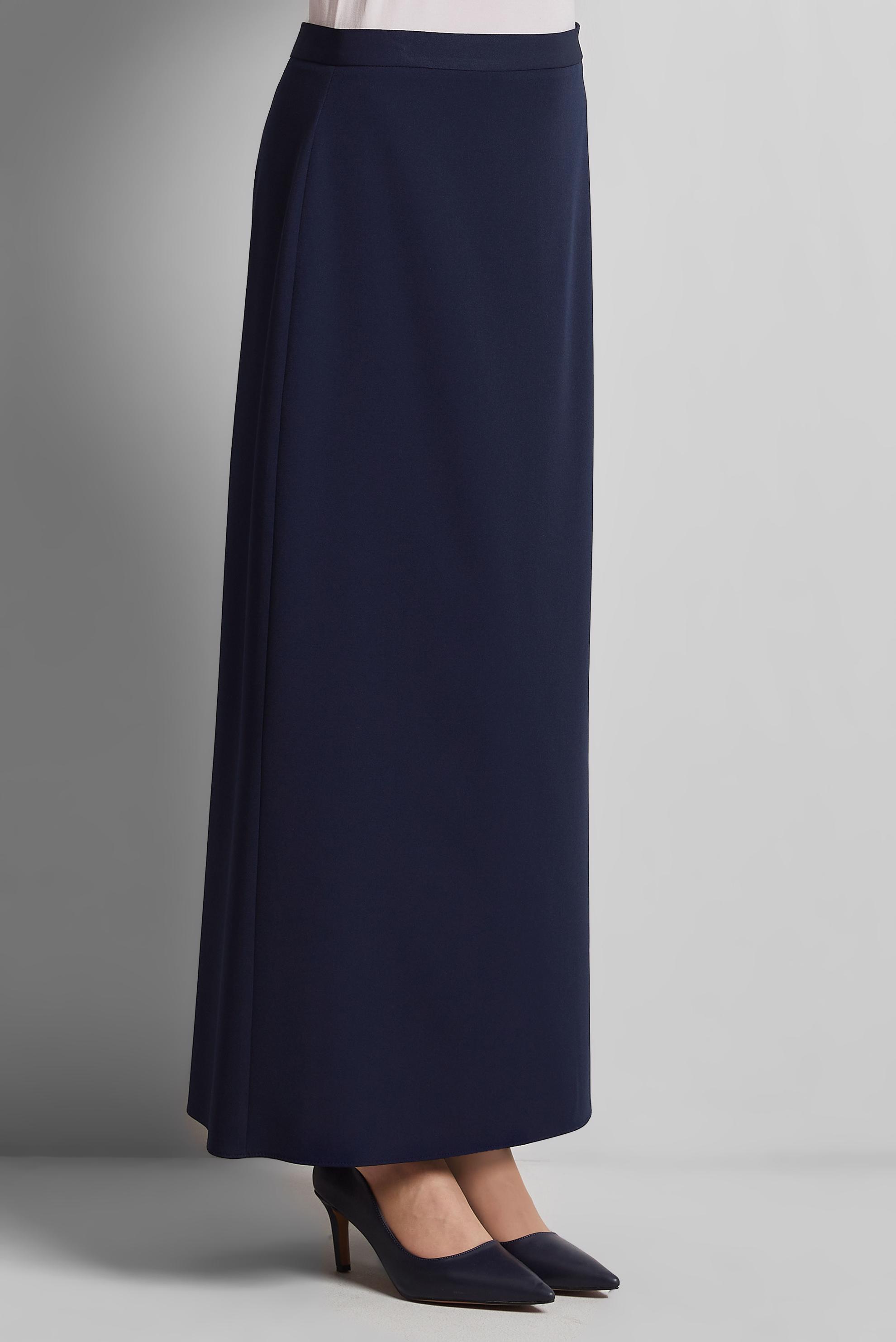 Tesettür giyim LACİVERT DÜZ KESİM ETEK 60671