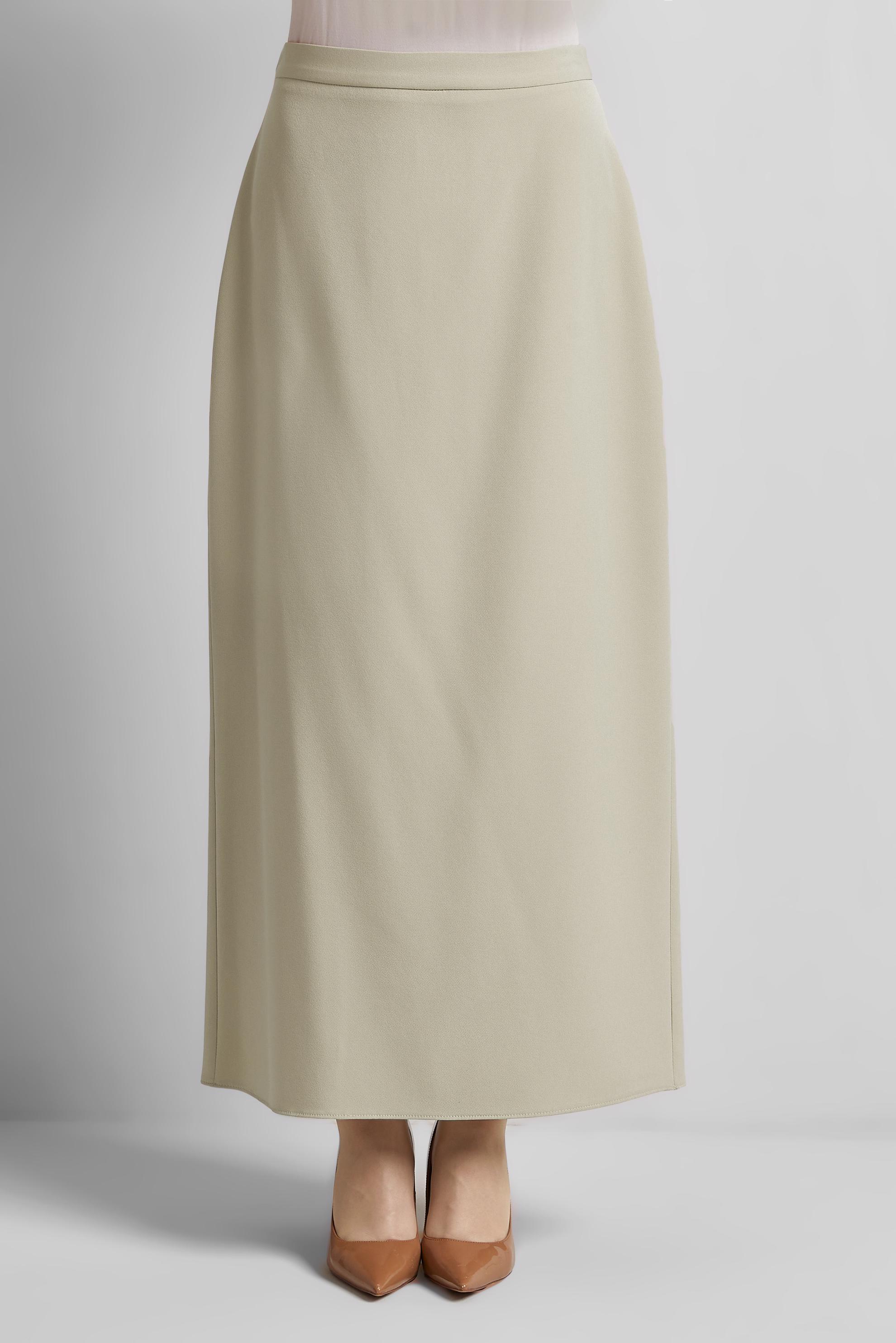 Tesettür giyim BEJ DÜZ KESİM ETEK 60671