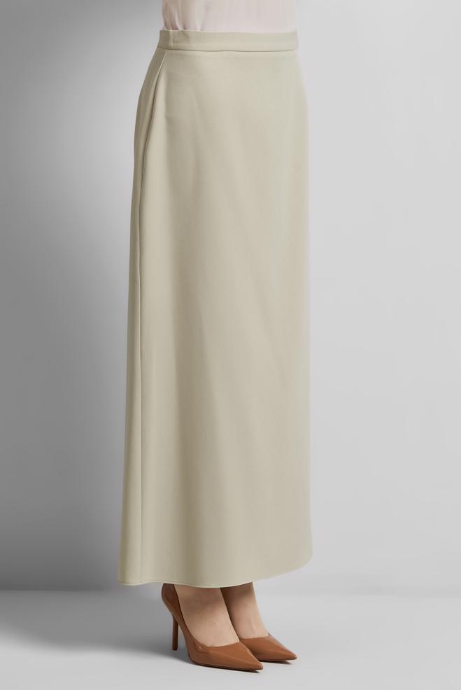 Hijab-Kleidung BEIGE GERADER ROCK 60671 - ALVİNA