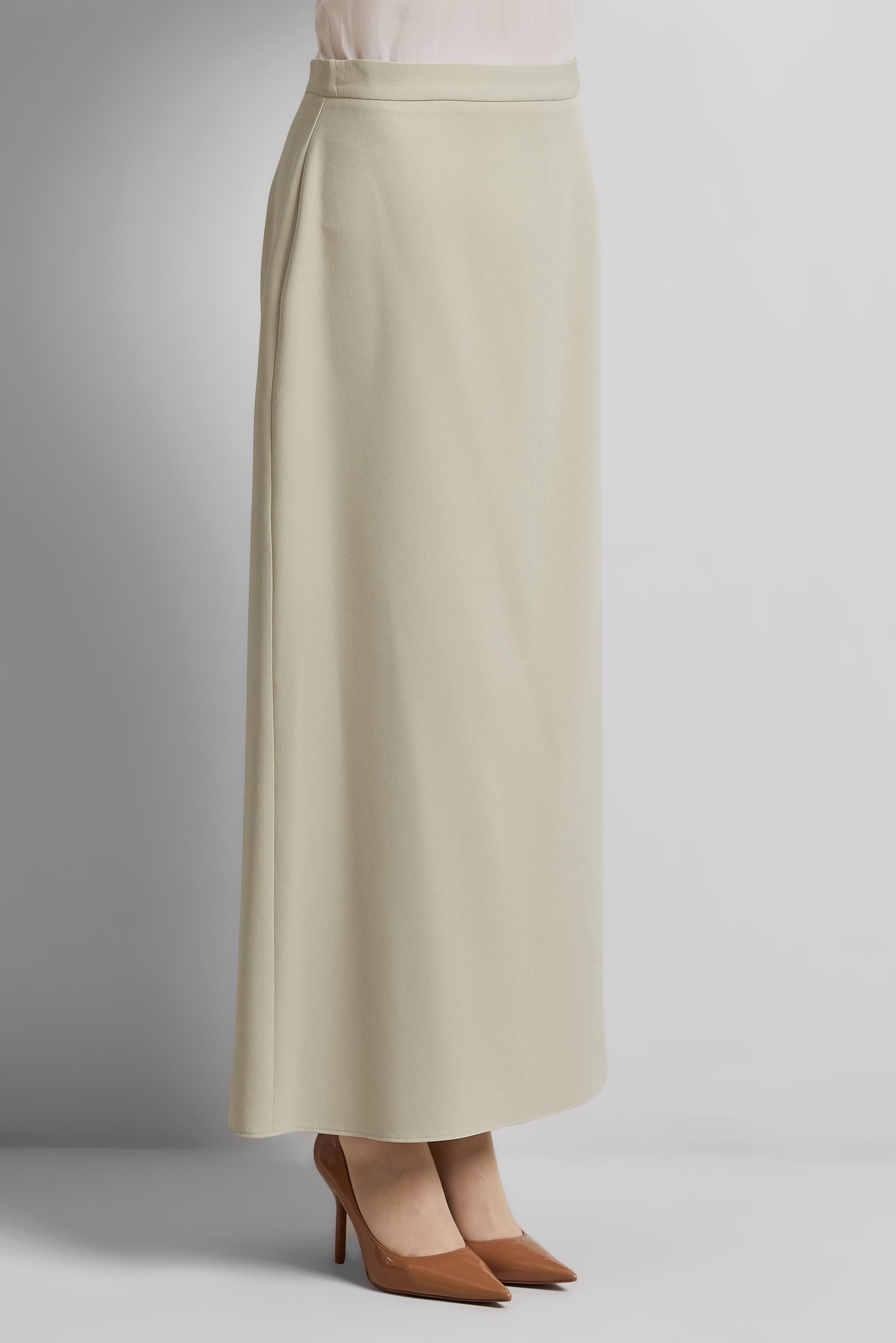 Tesettür giyim BEJ DÜZ KESİM ETEK 60671