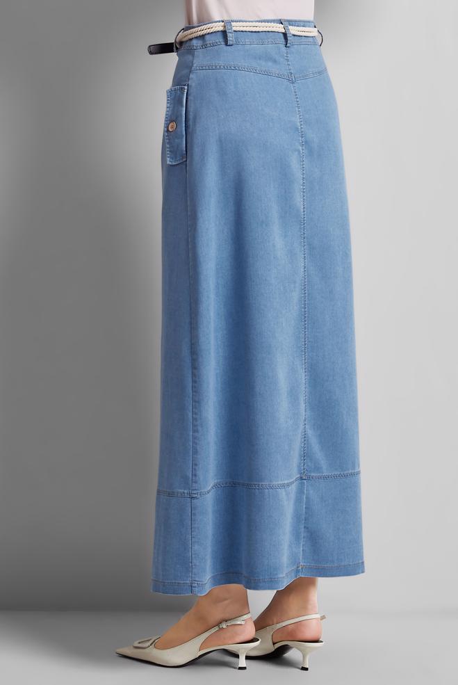 Hijab clothing BLUE BELTED DENIM SKIRT 60672 - ALVİNA