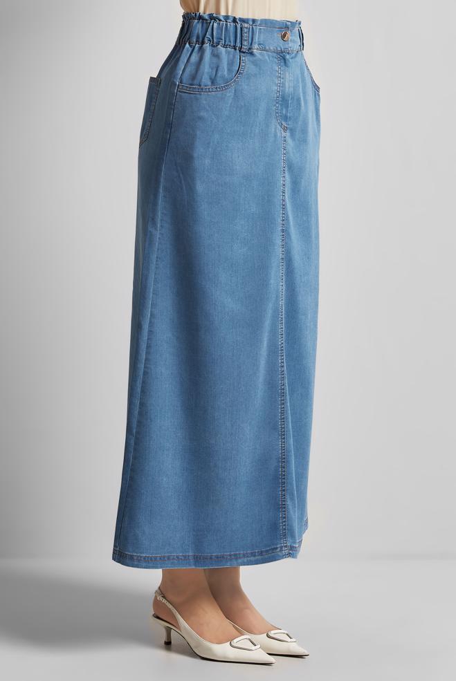 Hijab clothing BLUE DENIM SKIRT 60674 - ALVİNA