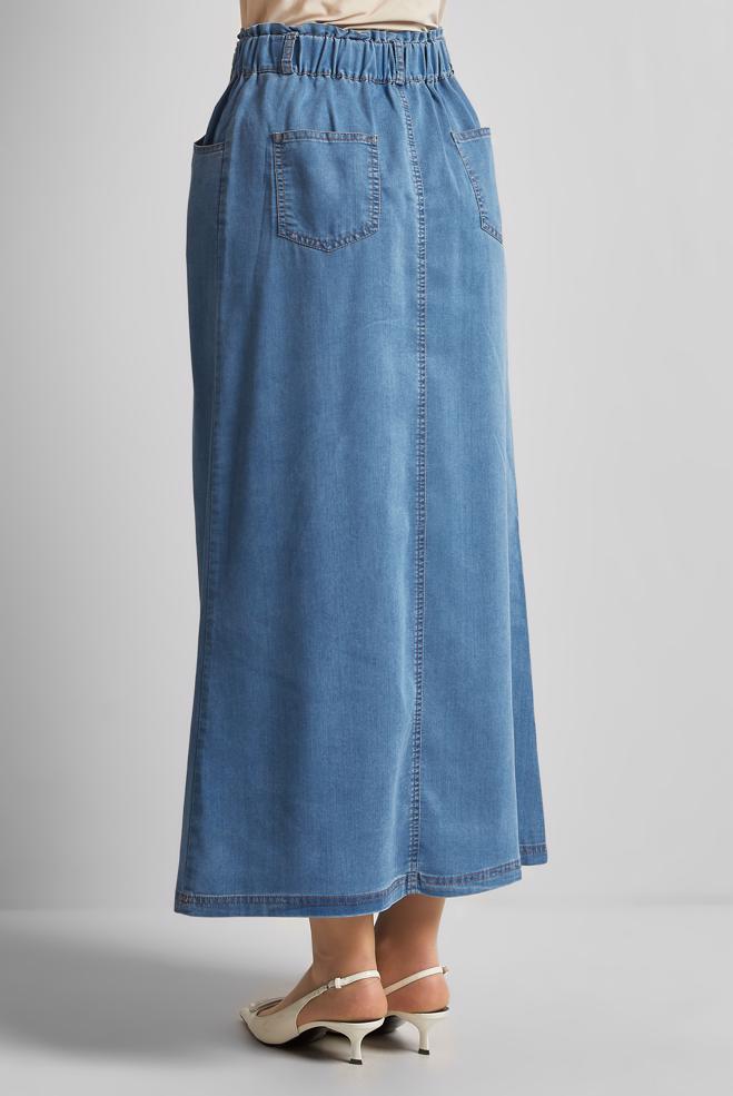 Hijab clothing BLUE DENIM SKIRT 60674 - ALVİNA