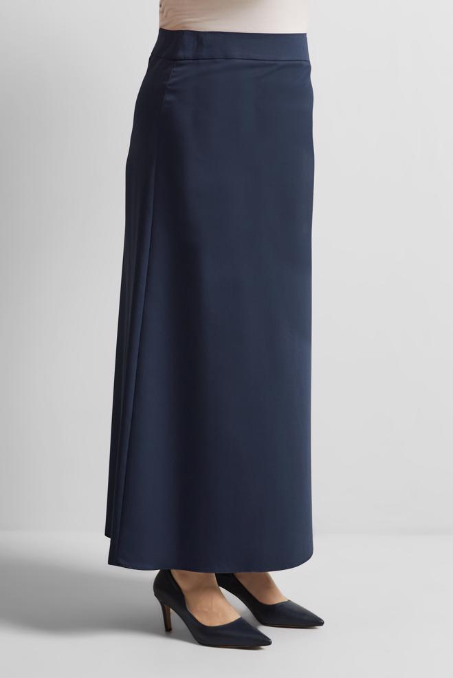 Tesettür giyim LACİVERT BÜYÜK BEDEN DÜZ ETEK 60675 - ALVİNA