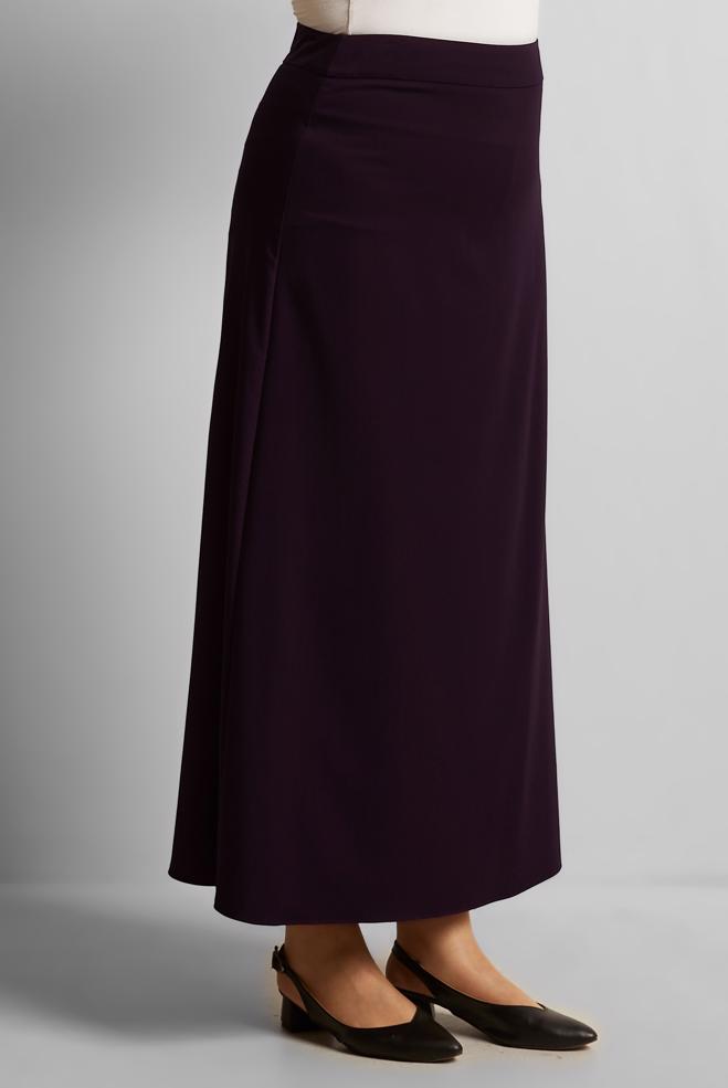 Tesettür giyim MÜRDÜM BÜYÜK BEDEN DÜZ ETEK 60675 - ALVİNA